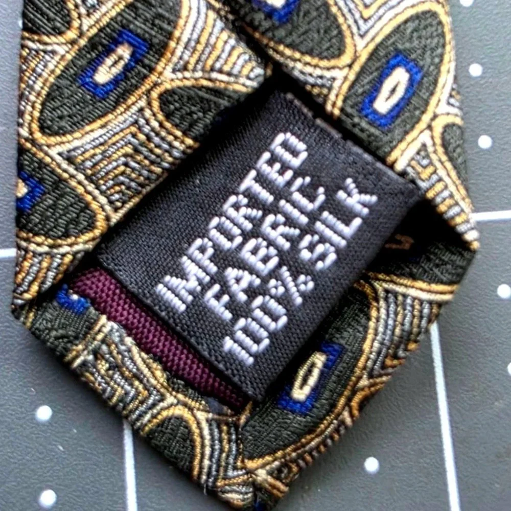 Tie Oscar‎ de la Renta Menswear Necktie Geometric Oval Pattern Silk Tie